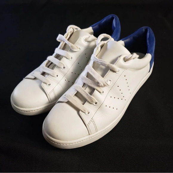 Vince Varin Two-Tone Leather‎ Sneaker Plaster/Cobalt Men’s 10 - Picture 1 of 7